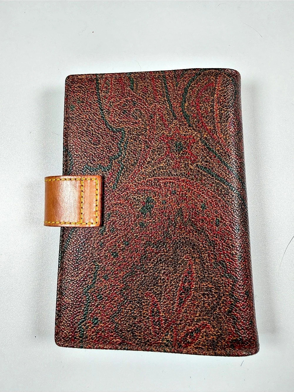 Etro Paisley Ring Planner Organizer in Brown & Orange - Picture 2 of 9